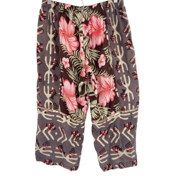 Soft Surroundings Floral Island Capri Pants Petite Medium‎ - Picture 4 of 6